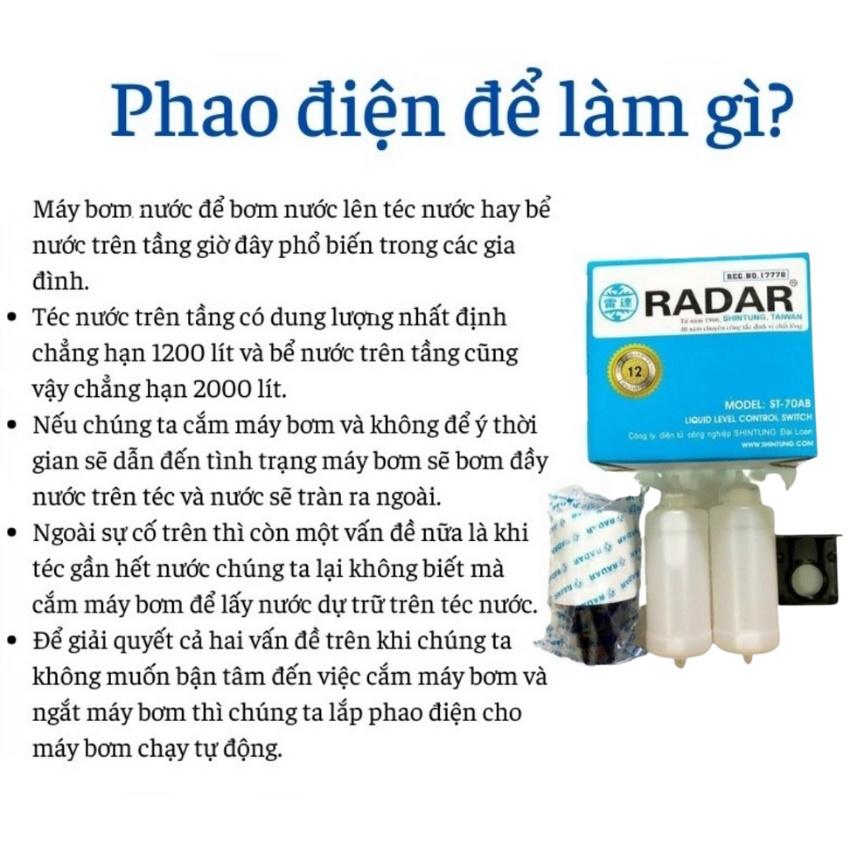 Phao điện thông minh RADAR/phao bồn nước/phao tự động ngắt nước