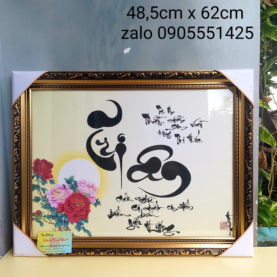 Thư pháp TRI ÂN Thầy cô. Quà tặng 20/11, 8/3, 20/10, sinh nhật, tết. Tranh treo tường, trang trí.