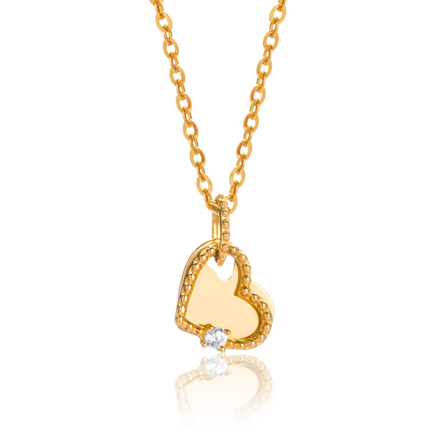 Dây chuyền vàng 14k DCMAMD194 Huy Thanh Jewelry