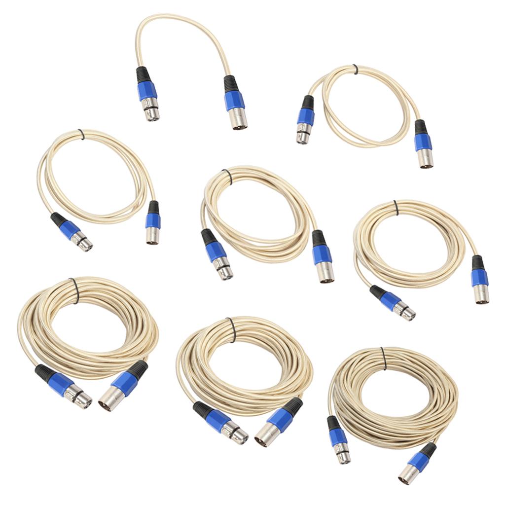 Stereo XLR Male to Female Microphone Mic Cable Audio Extension Cord for Guitar Amplifier