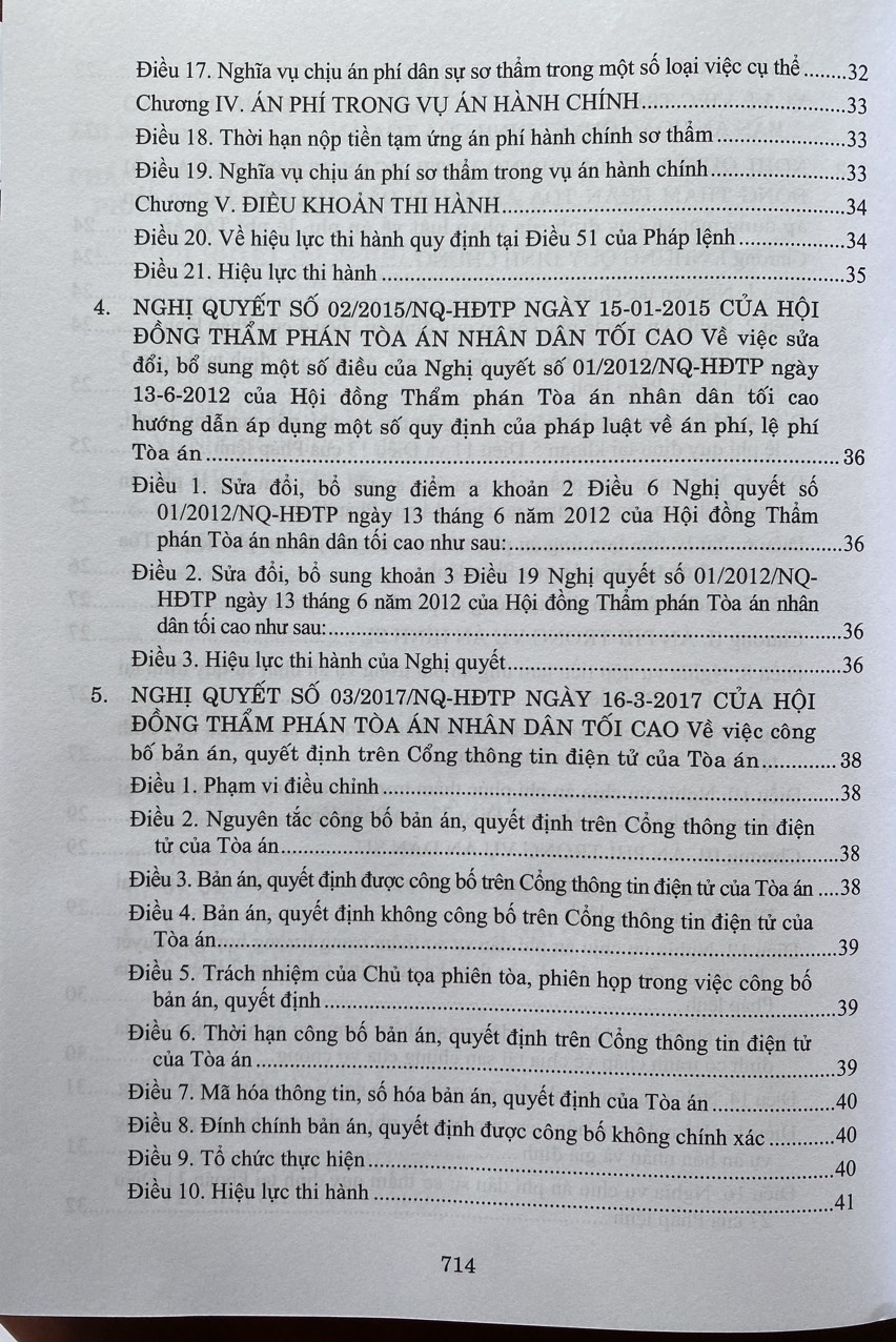 Hệ Thống Các Nghị Quyết Của Hội Đồng Thẩm Phán, Toà Án Nhân Dân Tối Cao Về Dân Sự Và Tố Tụng Dân Sự Từ Năm 1990 Đến 2023