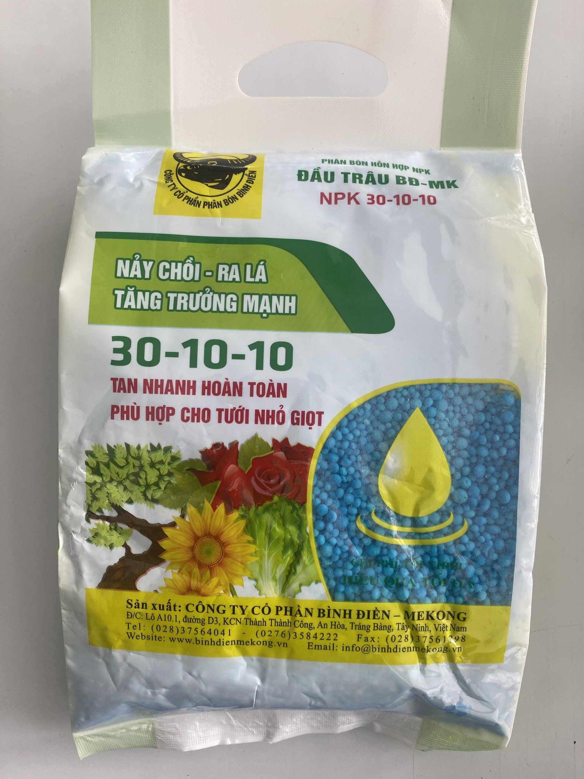 Phân Bón Hỗn Hợp NPK Đầu Trâu 30-10-10 | PHÂN BÓN ĐẦU TRÂU | PHÂN BÓN