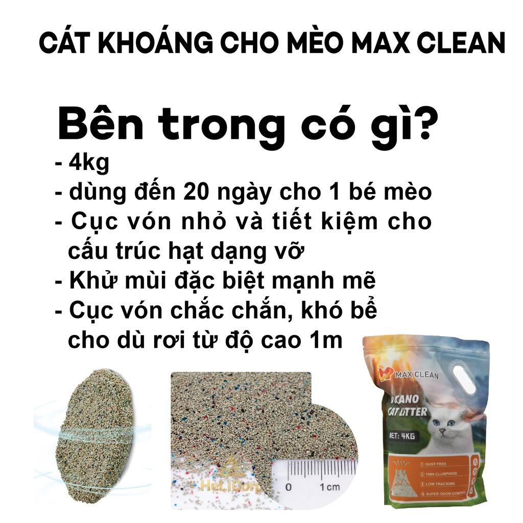 1 TẢI 4 BỊCH 16K Cát Khoáng Cho Mèo, Cát Vệ Sinh Cao Cấp Chuyên Dùng Cho Máy Vệ Sinh, Máy Dọn Phân Mèo