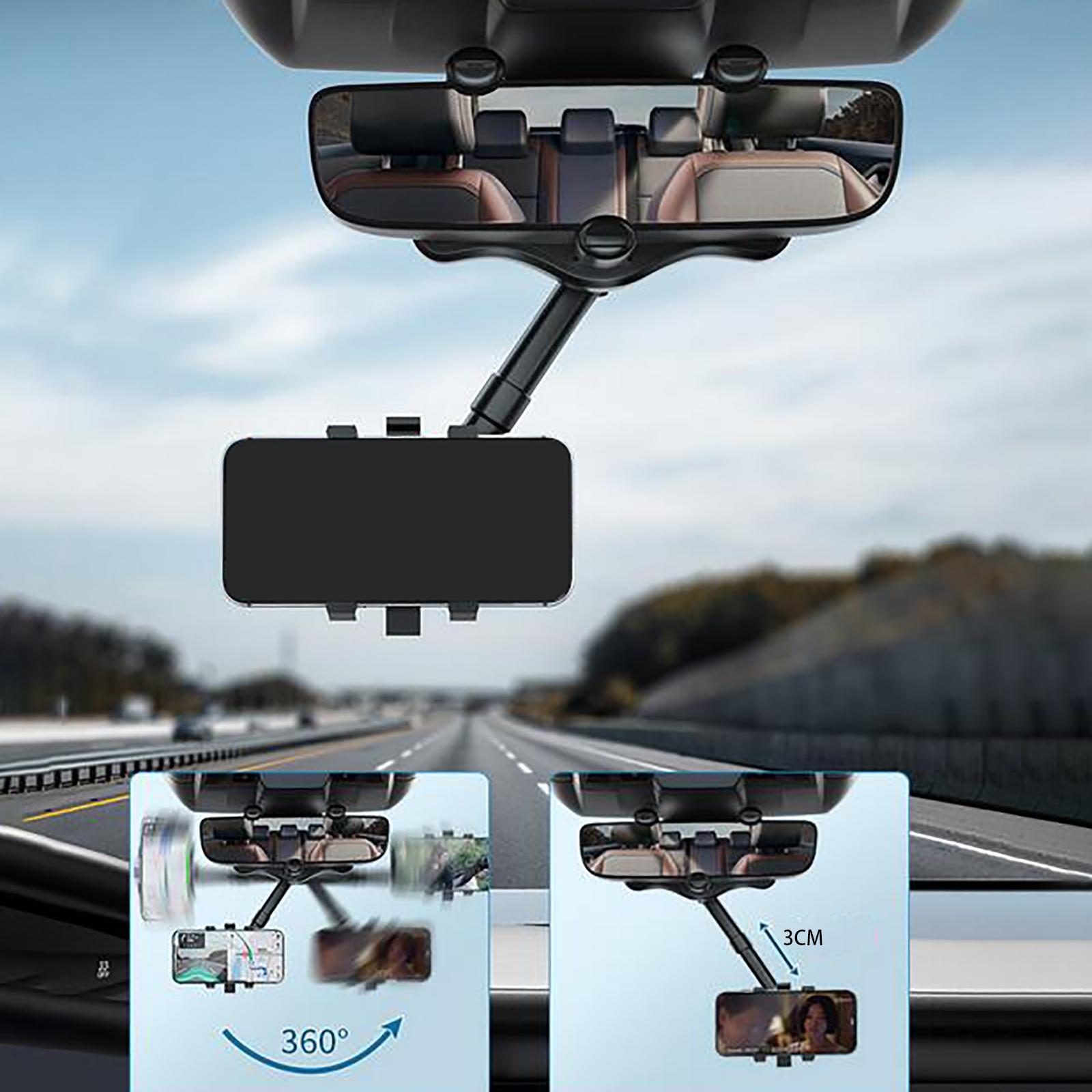 Phone Mount Holder GPS Navigation Bracket 360 Rotation Phone Stand Sun Visor