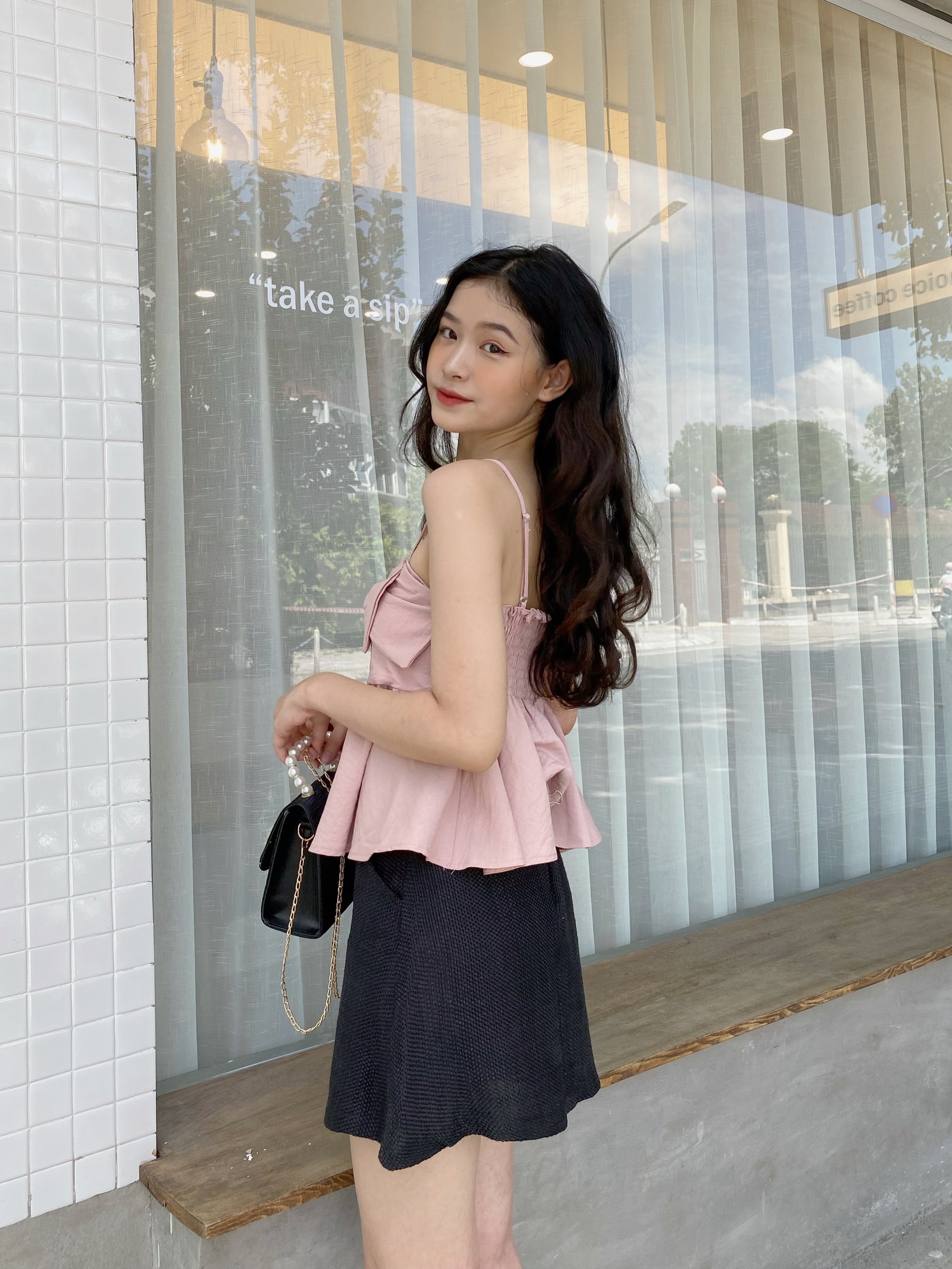 YU CHERRY | Áo nữ Linen Cami Bow Top YA382