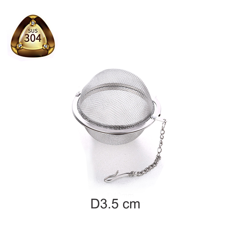 Bộ lọc pha trà hình cầu lưới làm bằng INOX 304 đường kính D35mm-D45mm-D60mm-D80mm tùy chọn