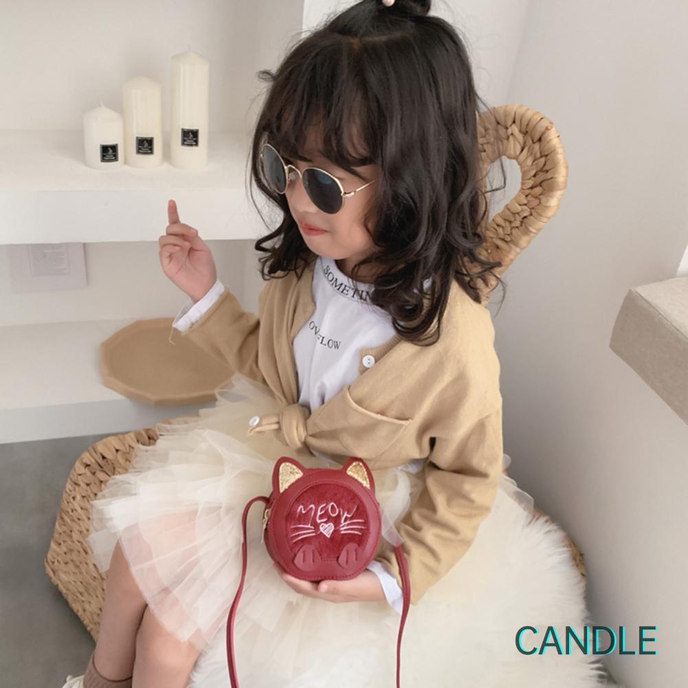 Túi Đeo Chéo Hình Mèo Dễ Thương Cho Bé Gái