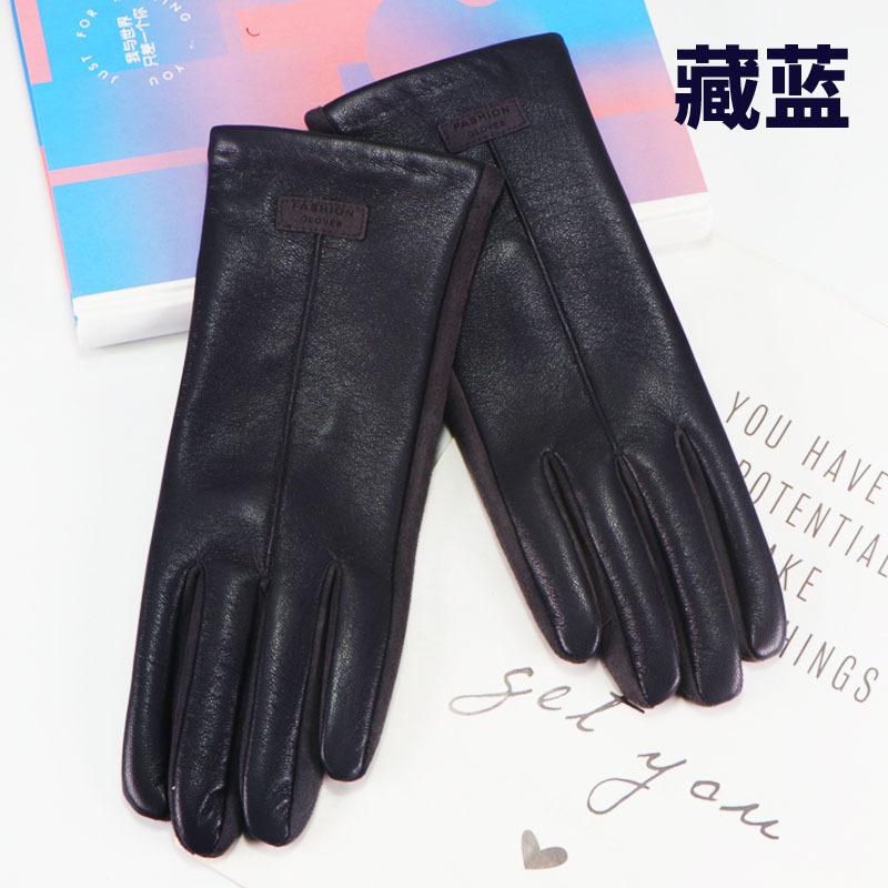 Đảm bảo chất lượng găng tay nữ mùa thu đông Plus nhung dày cưỡi ấm găng tay màn hình cảm ứng chống gió nam lái xe ngoài trời găng tay da