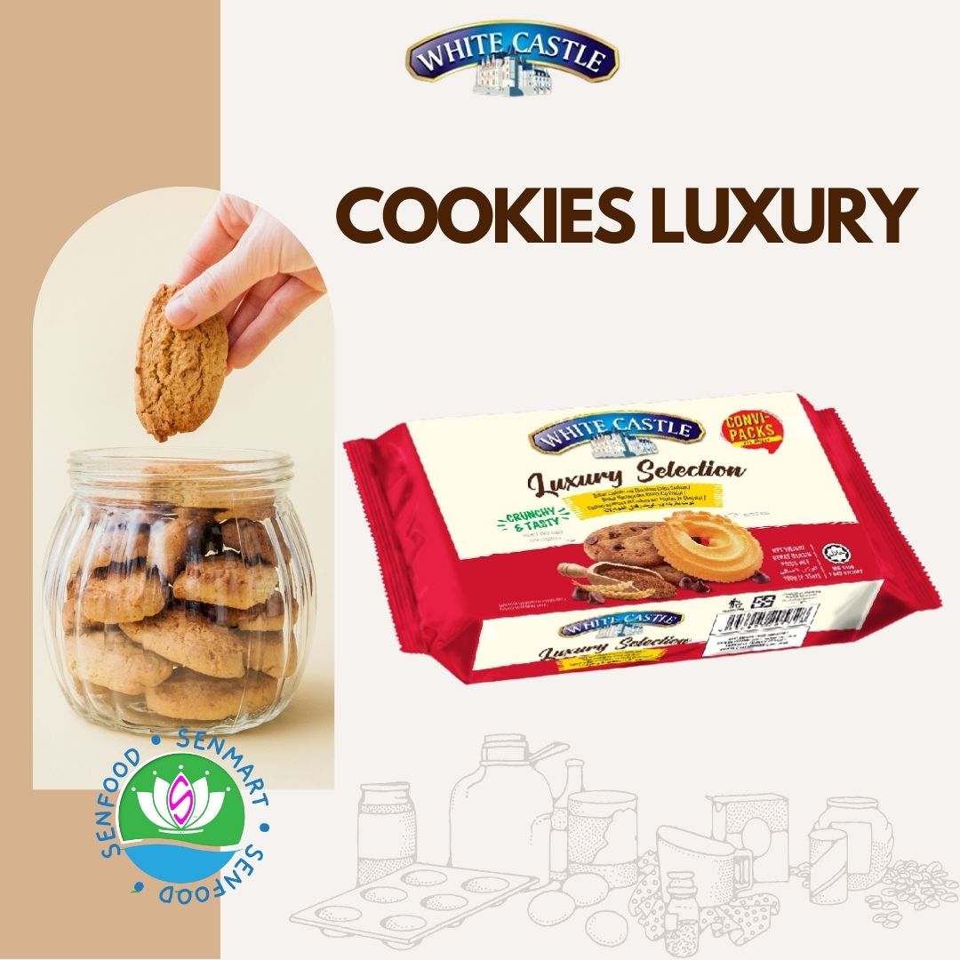 [Mua 2 tặng 1] Bánh cookies chocochip White Castle nhập khẩu Malaysia 180g 3 vị ngẫu nhiên