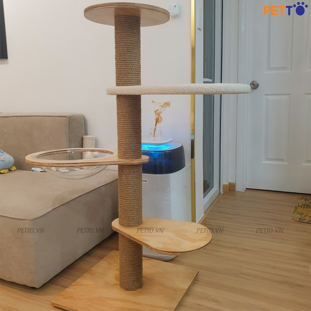 Trụ cào móng cho mèo NHIỀU TẦNG xinh xắn dễ di dời CT039