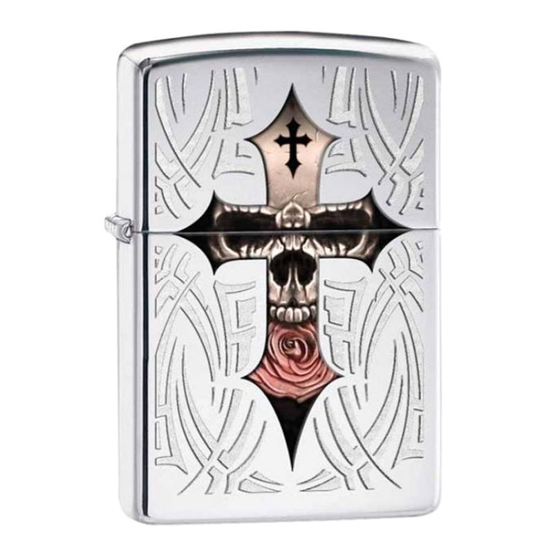 Bật Lửa Zippo 28874 Cross High Polish Chrome