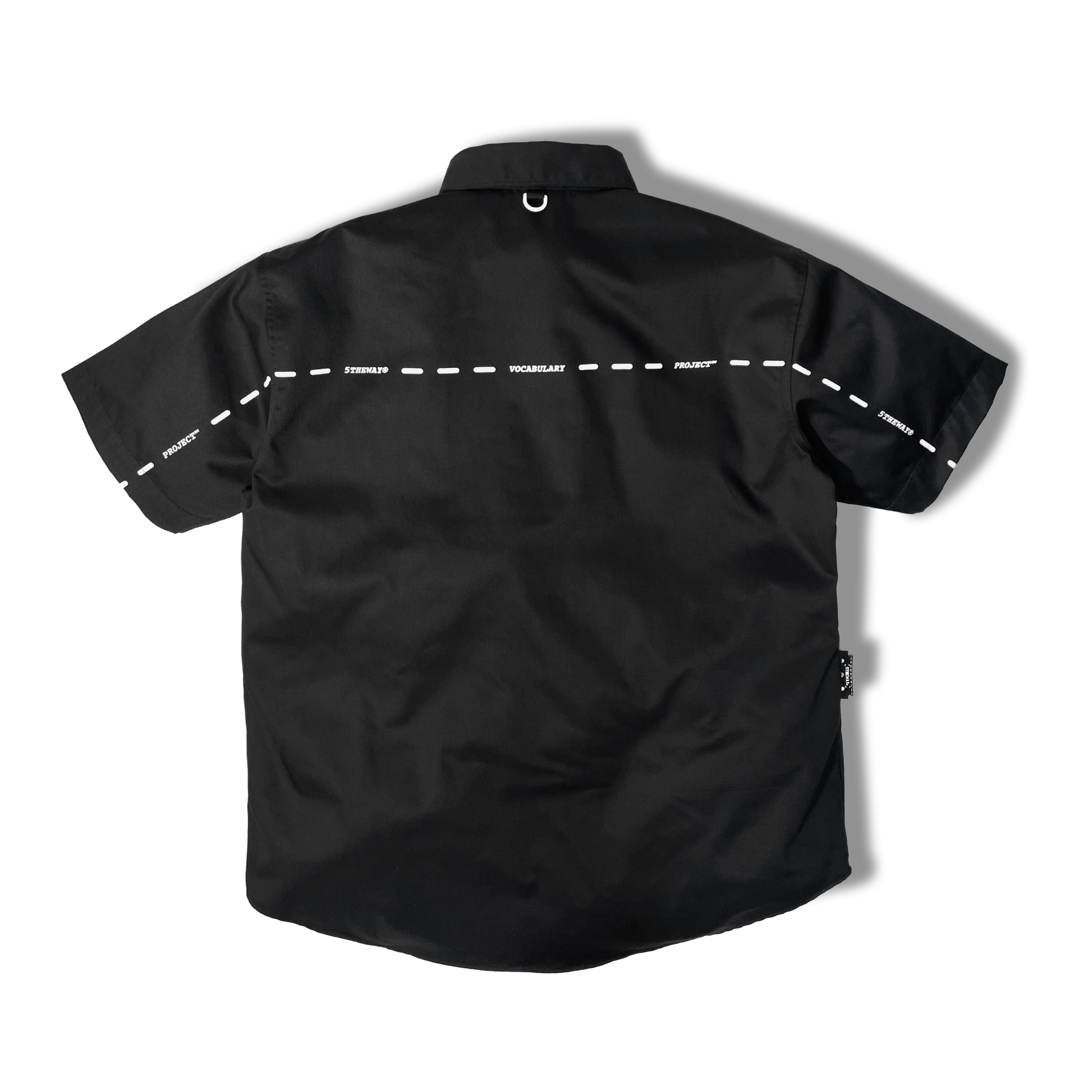 5THEWAY /street vocabulary/ SHORT SLEEVE SHIRT - BLACK aka Áo Sơmi Tay Ngắn