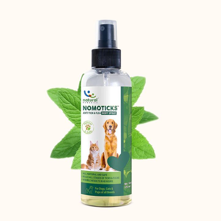 Xịt diệt và ngăn ngừa trứng, ve, bọ chét ở chó mèo - Nomoticks body spray