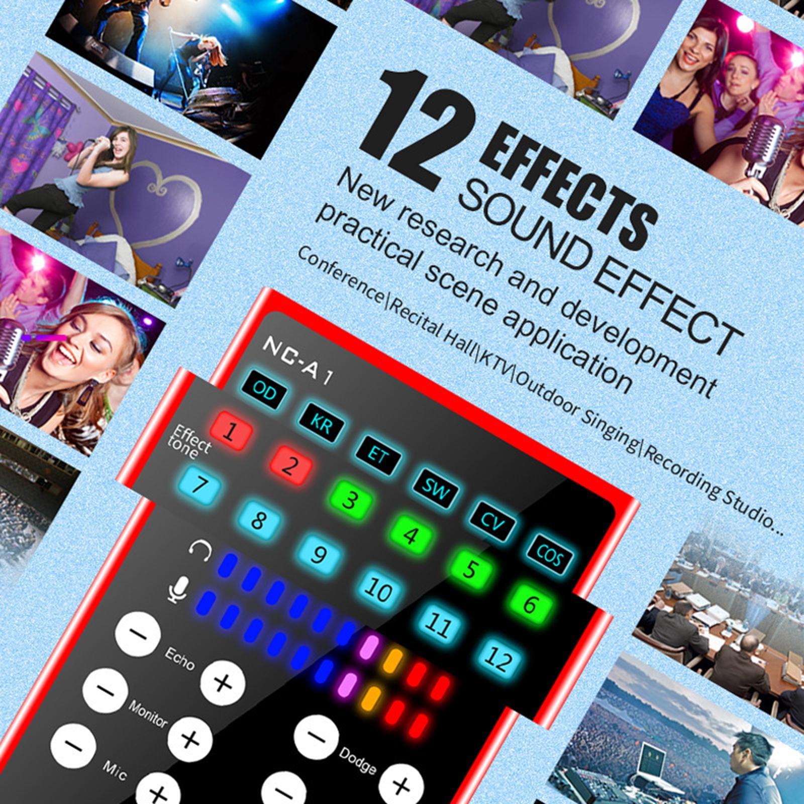 HiFi Phone Voice Changer Bluetooth 5.0 Audio Mixer External Voice Changer for Music PC