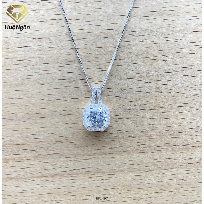 Dây chuyền bạc 925 Huệ Ngân - Mặt vuông cá tính PP1497