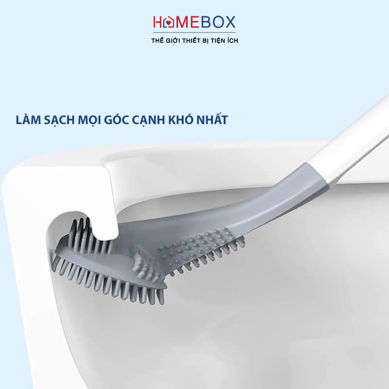 Chổi Cọ Nhà Vệ Sinh, Cây Cọ Toilet Bồn Cầu Bằng Silicon Mẫu Mới - Hàng Chính Hãng