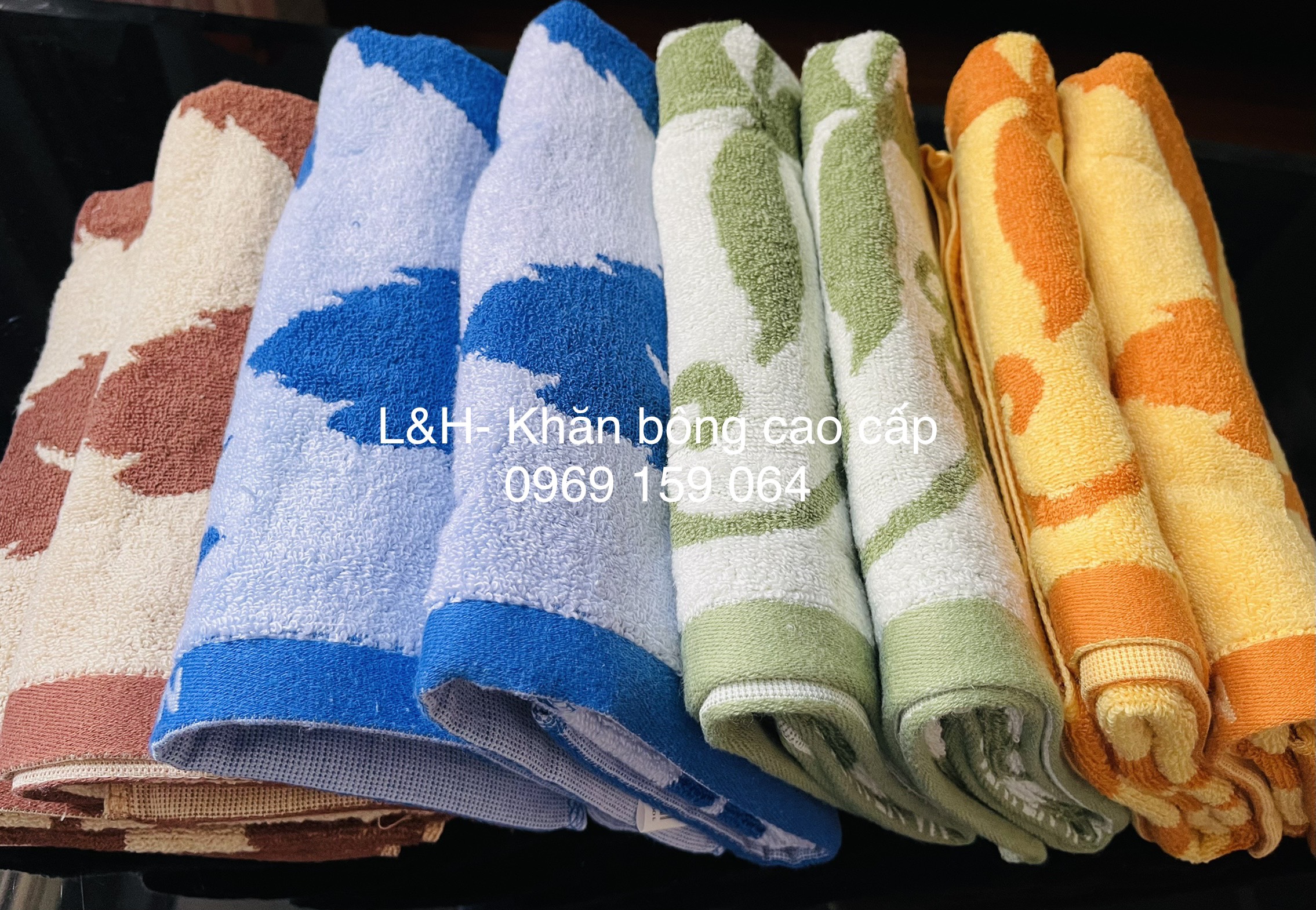 Khăn mặt bông hoa nở cao cấp Tân Thịnh, KT 30 * 50 cm