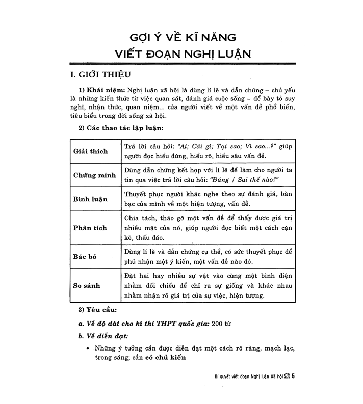 Sách - Bí Quyết Viết Đoạn Nghị Luận Xã Hội Theo Định Hướng Đề Thi Mới