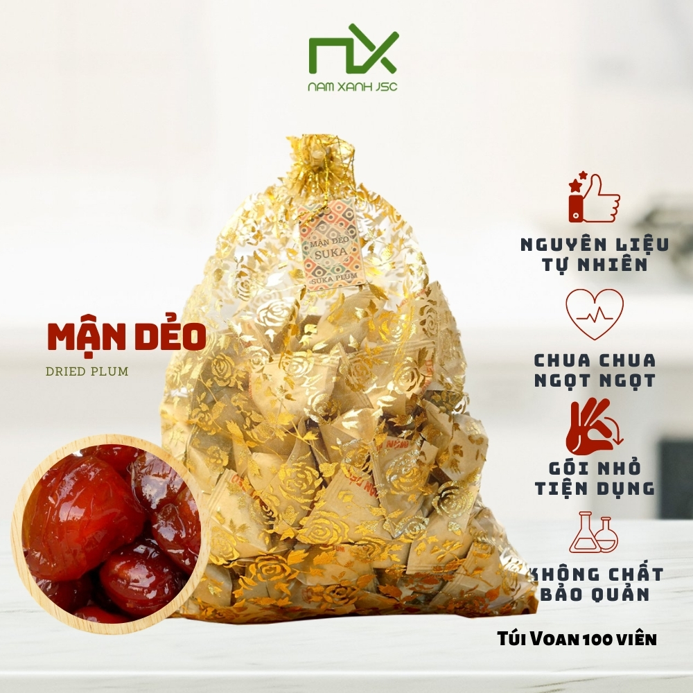 Mận dẻo túi 100 viên Nam Xanh