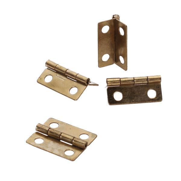 10x Antique Brass Mini Hinges Small Butterfly Butt Hinges for Wooden Jewelry