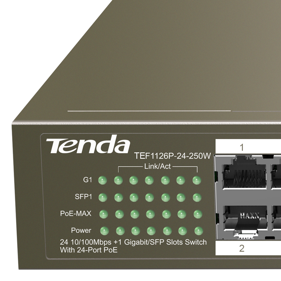 PoE Switch Tenda TEF1126P - Hàng Chính Hãng