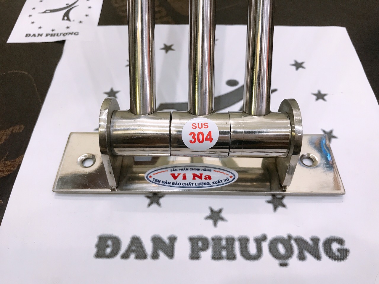 Thanh vắt khăn 3 chia inox 304 cao cấp - VN6807