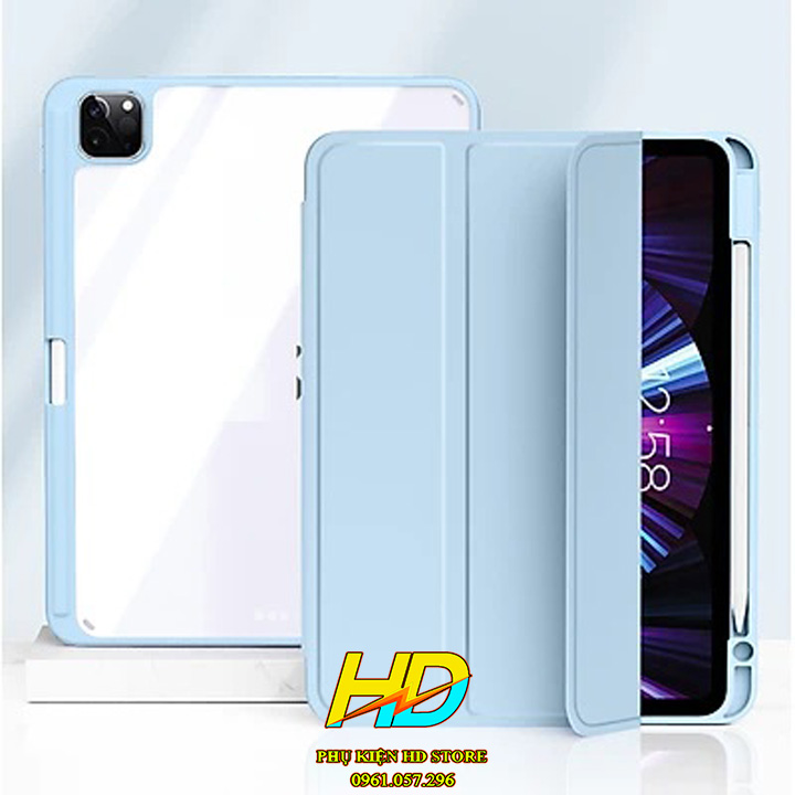 Bao Da Cao Cấp Dành Cho iPad Mini 6 Chính Hãng Mutural Folio Case Lưng Trong Suốt, Chống Sốc, Có Ngăn Đựng Bút Tiện Lợi - Hàng Chính Hãng