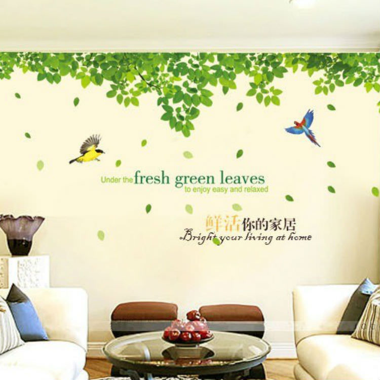 Decal Dán Tường Trang Trí Giàn Cây Bóng Mát