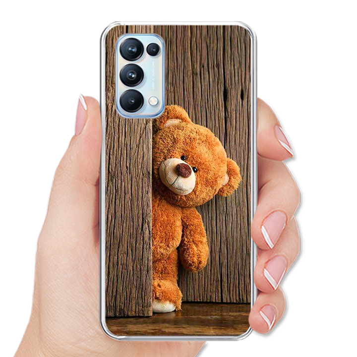 Ốp lưng điện thoại OPPO RENO 5 – Silicon dẻo – 0136 TEDDY – Hàng Chính Hãng
