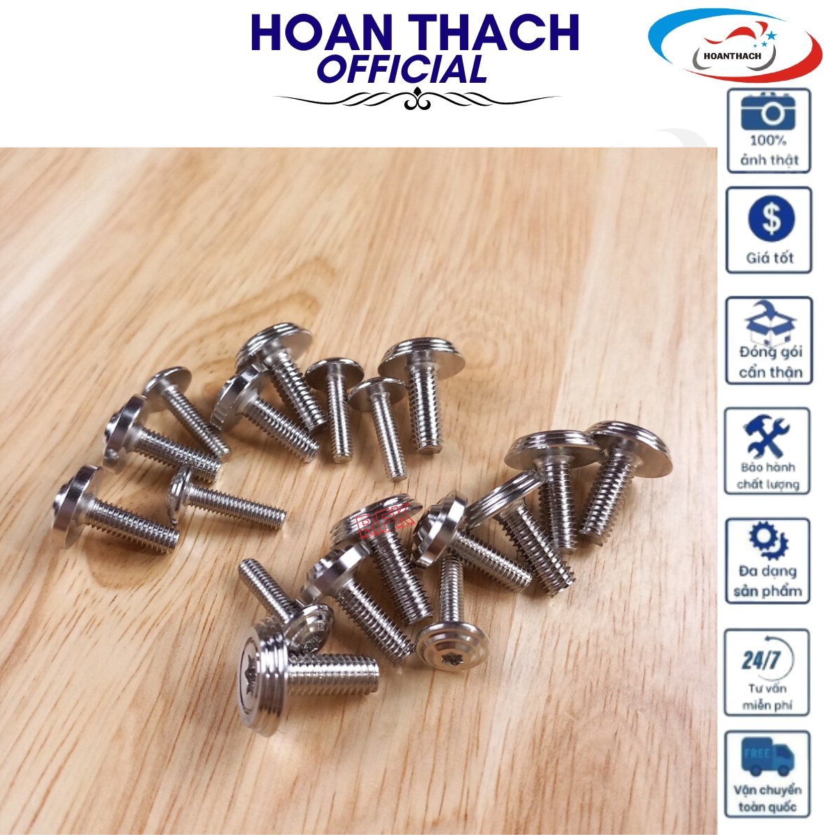 Bộ Ốc Áo Mẫu Thái Inox 304 cho xe máy Wave Alpha (18 con), HOANTHACH SP017372