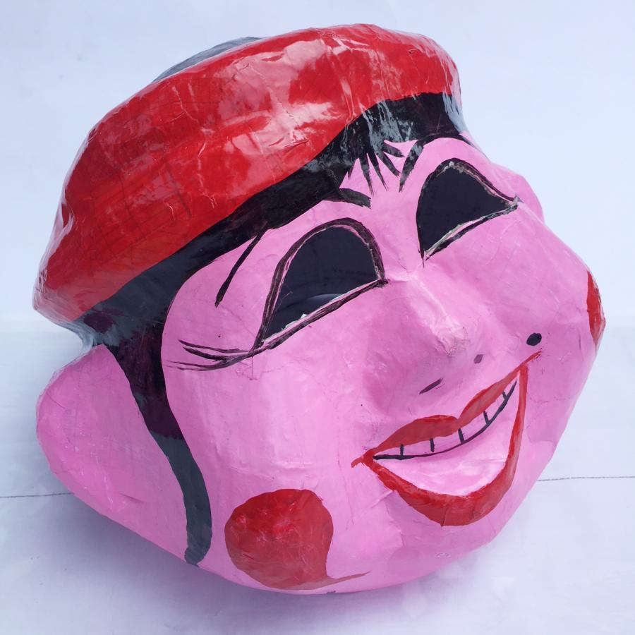 Mặt nạ trung thu truyền thống màu hồng - Mẫu phụ nữ