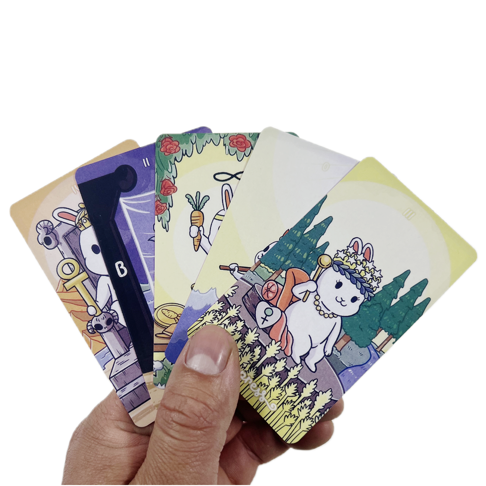 Bộ Bài Chubby Bun Tarot Hộp Thiếc 78 Lá 98x58 Mm Tặng Đá Thanh Tẩy