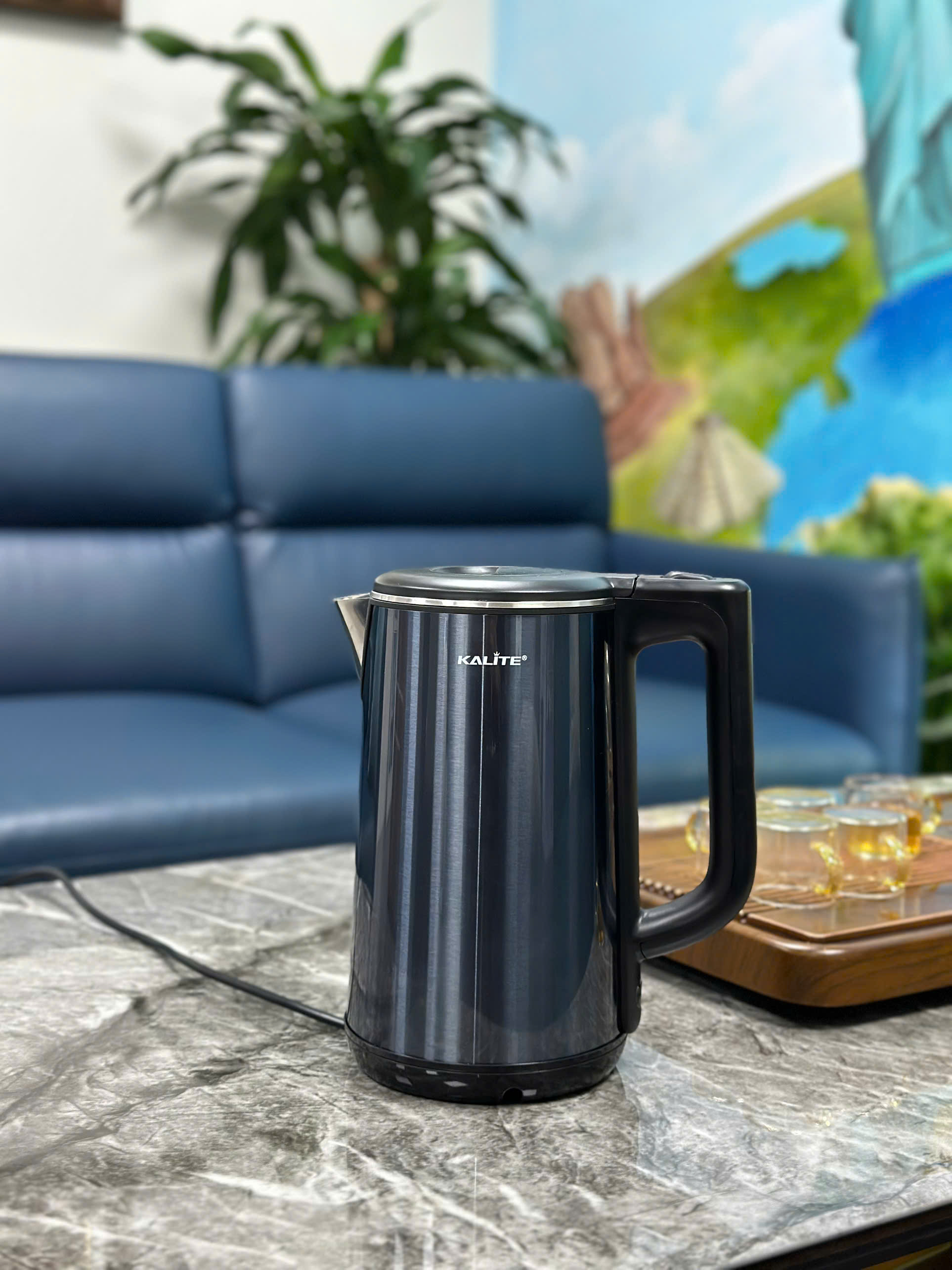 (SIÊU PHẨM) Ấm Siêu Tốc 1,8L inox 304 KALITE Aqua 18 - Vỏ 2 Lớp Cách Nhiệt, 1500W, Hàng Chính Hãng