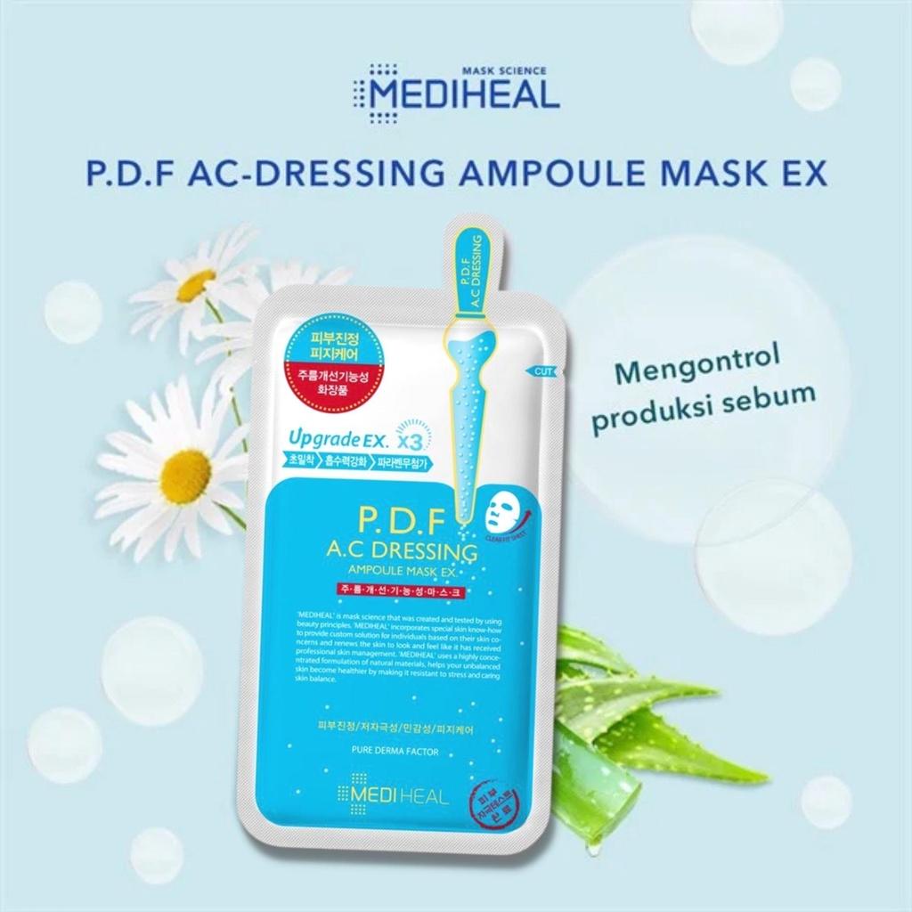 Combo 5 Mặt Nạ Mediheal P.D.F  AC Dressing Ampoule Mask Giảm Mụn Làm Dịu Da 25ml/Miếng