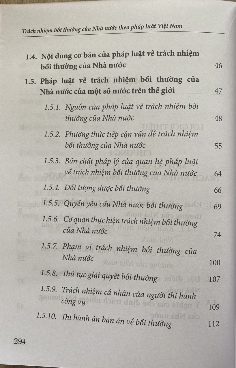 Trách nhiệm bồi thường của Nhà nước theo pháp luật Việt Nam