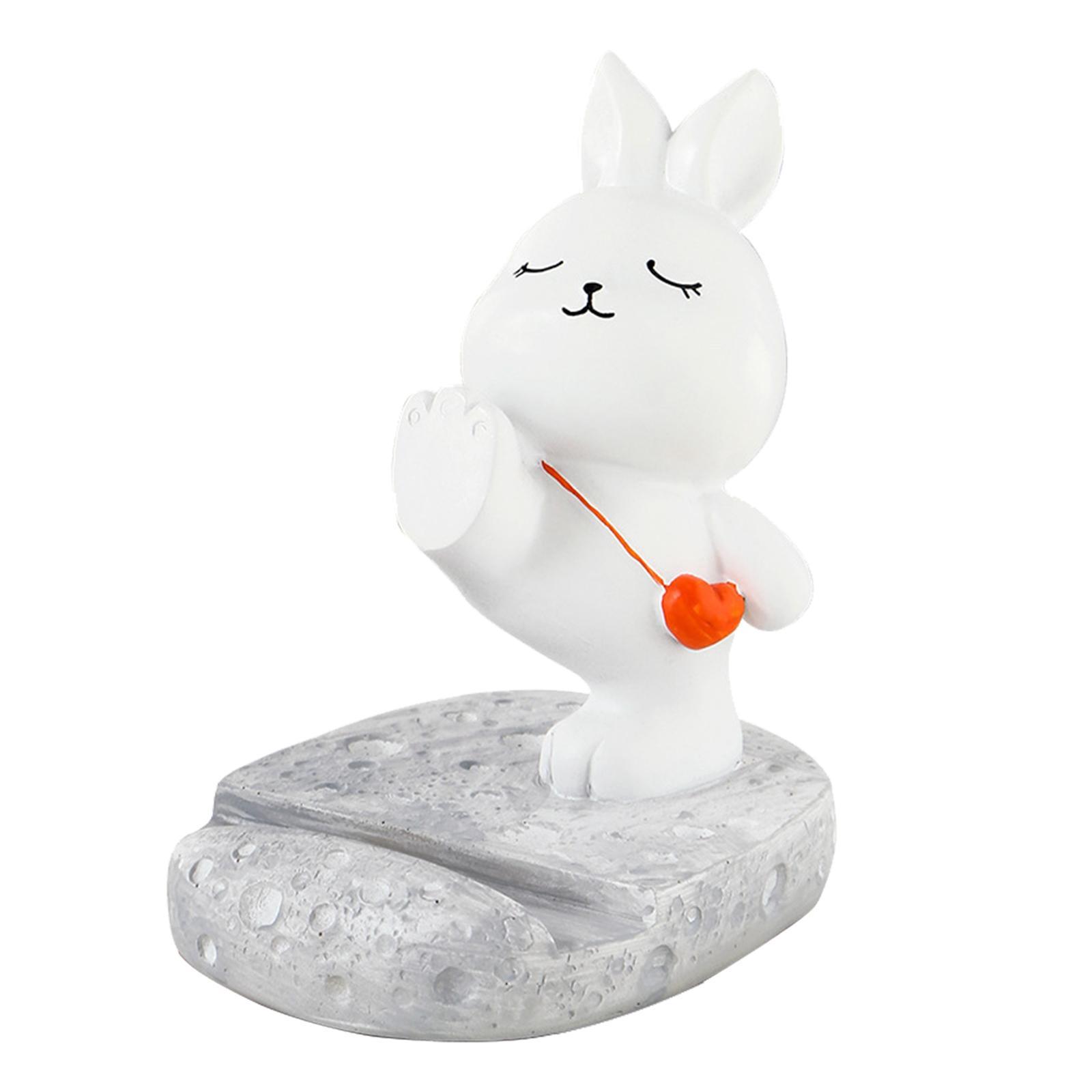 Rabbit Desktop Phone Holder Cradle Anti Slip Bracket Cute Support Ornaments for Office