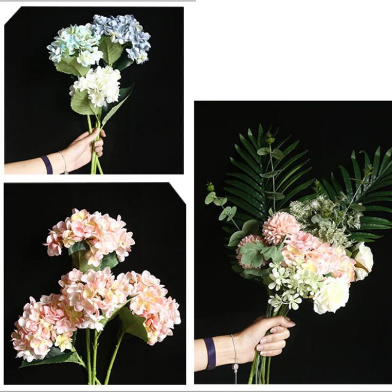 Hoa cẩm tú cầu đại cành dài 46cm Hoa giả để bàn chụp ảnh decor phòng khách chụp ảnh cao cấp H10