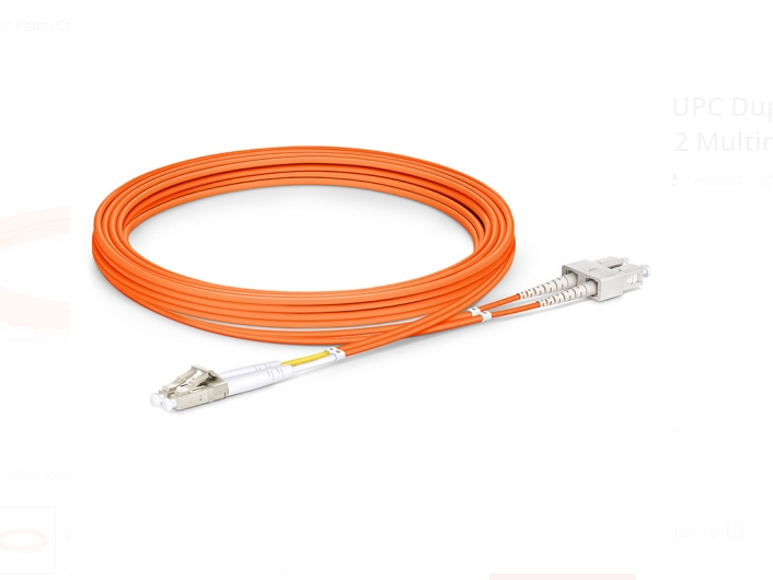 Dây nhảy quang LC UPC to SC UPC Duplex 3.0mm PVC (OFNR) OM2 Bunch - Xmethod Network - Hàng chính hãng