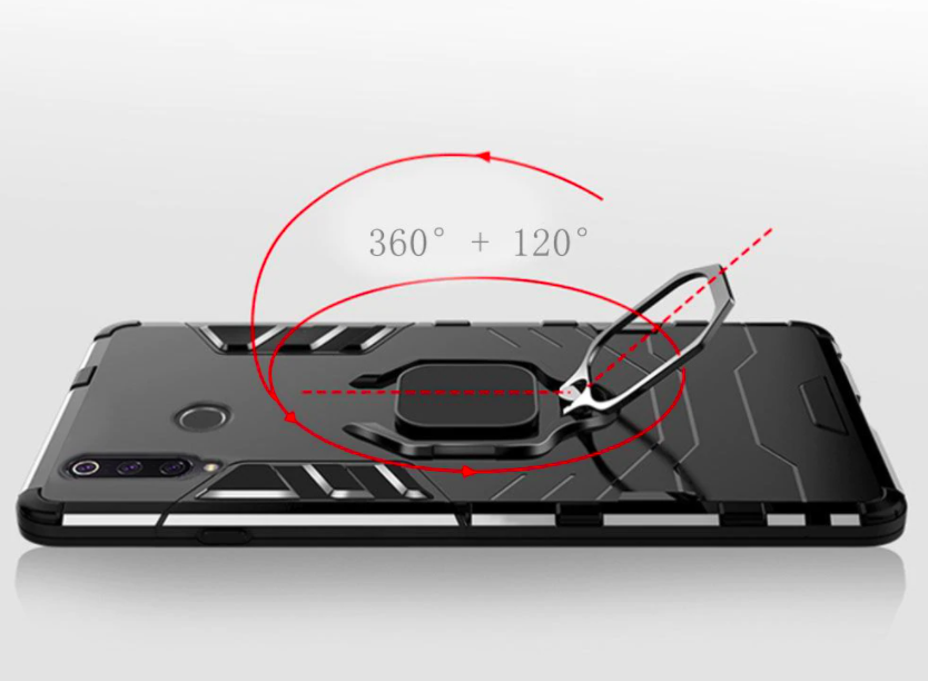 Ốp lưng dành cho Samsung Galaxy A7 2018 iron man chống sốc kèm iring - hàng nhập khẩu
