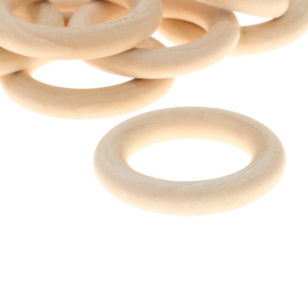20 pieces lot 5.5cm Wood Ring Blank Loop Material DIY Painting Accessories