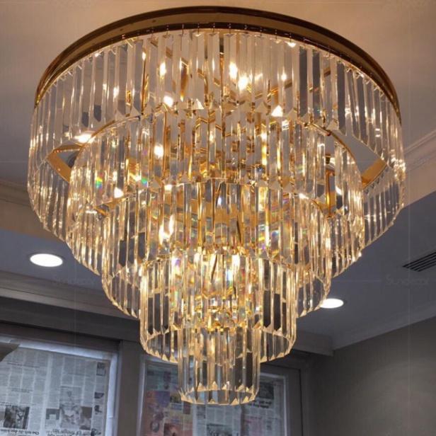 Đèn thả phale fi 800,khung mạ vàng,phale k9 DT