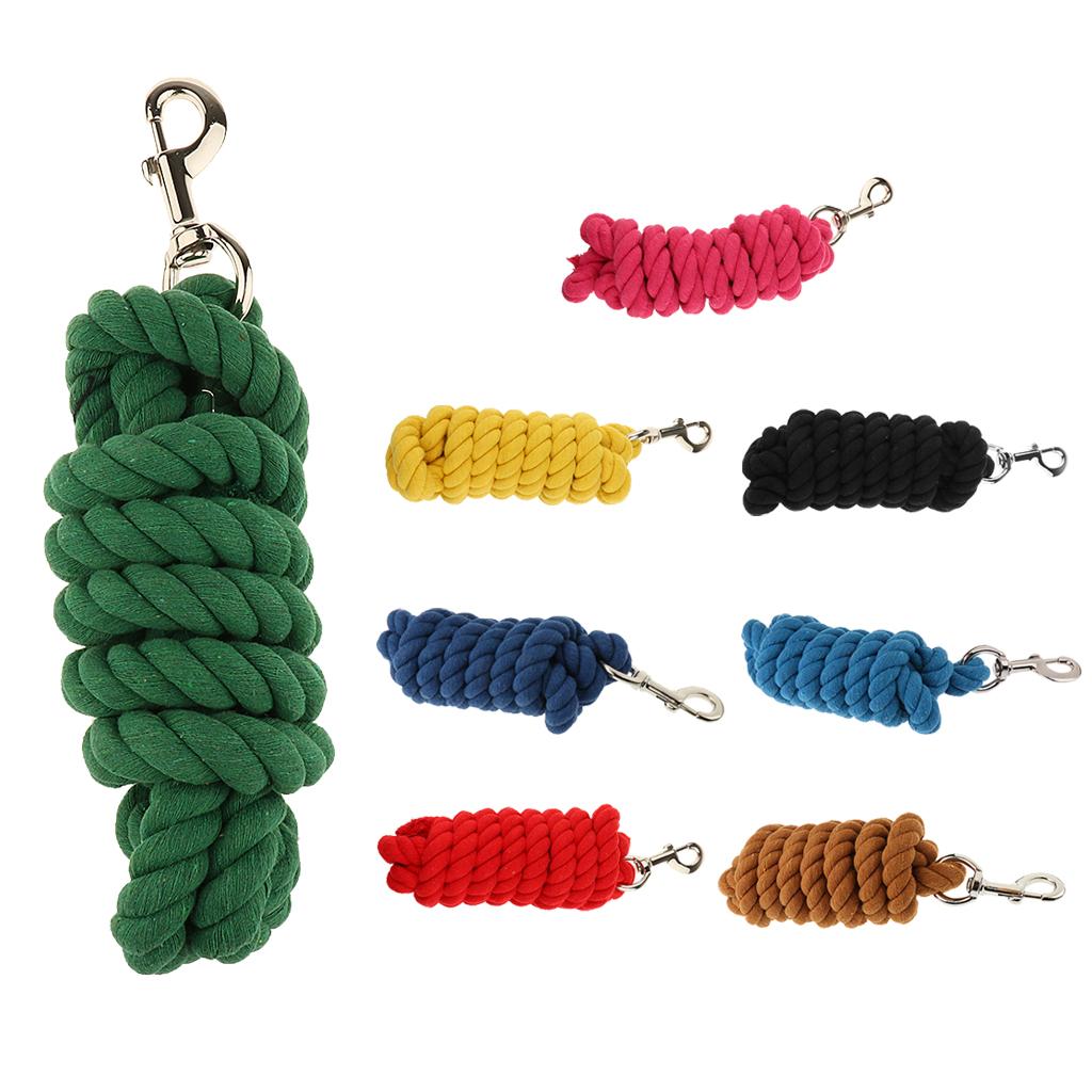 Horse Lead Ropes Halters Cotton Weave Rein Green
