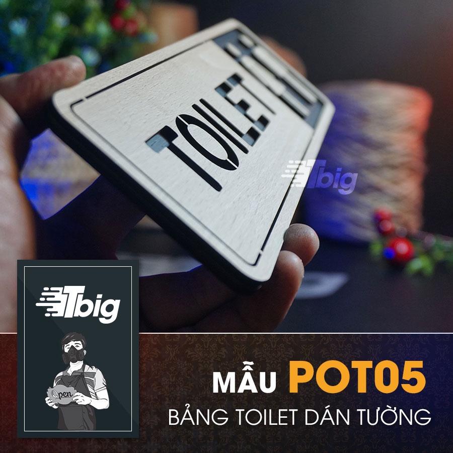 Bảng gỗ toilet dán tường sang trọng mẫu decor độc đáo mới lạ