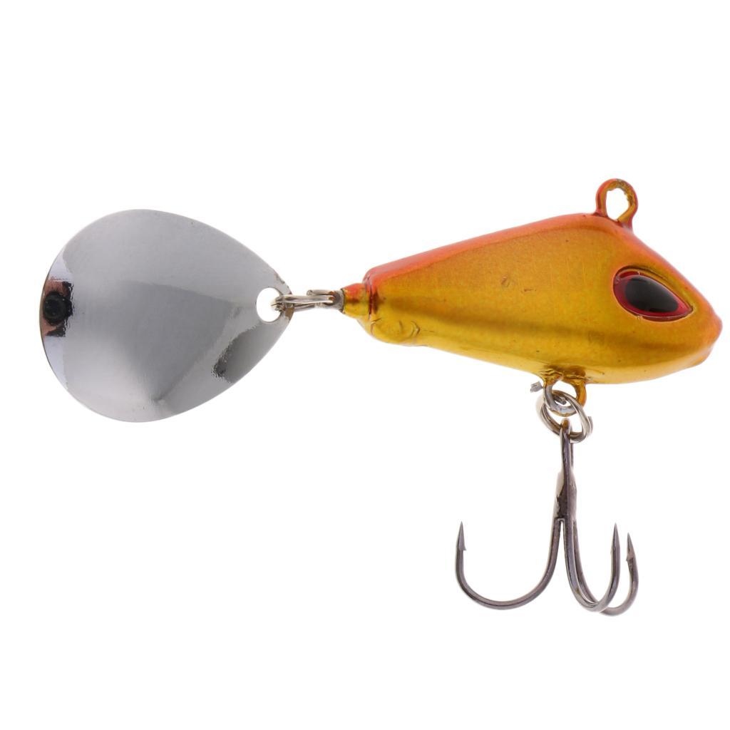 Metal Hard Sequins VIB Artificial Fishing Spoon Lure Life-like 3D Eyes Bait