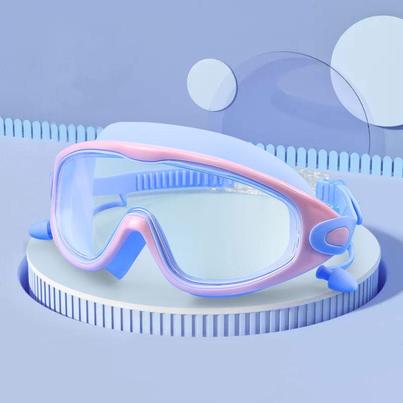 Kính bơi, kính lặn chống sương mù cao cấp, có bịt tai, góc nhìn siêu rộng Nemo Bikini - KB3 - Trắng kính xanh