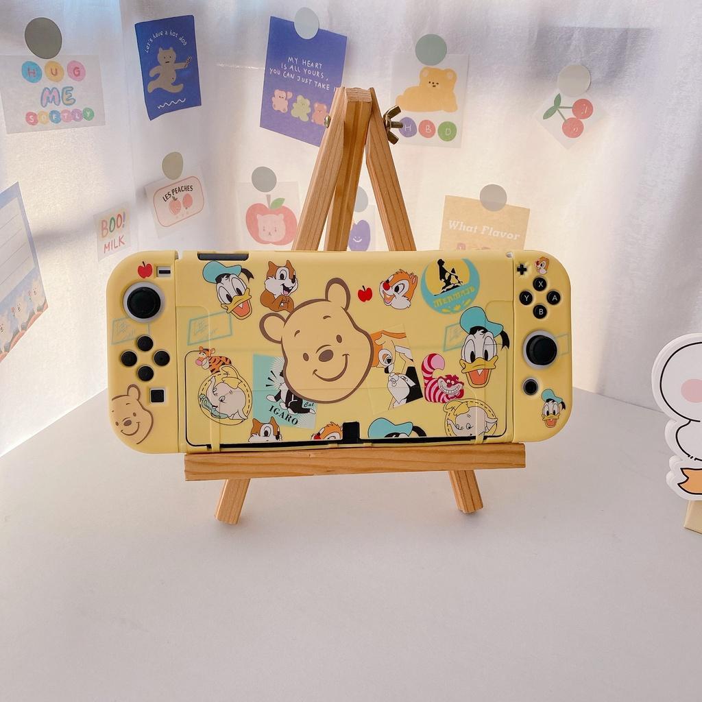 Vỏ Bọc Mềm Mại Hình Gấu Pooh Cho Tay Cầm Chơi Game Nintendo Switch V1 / V2 / OLED