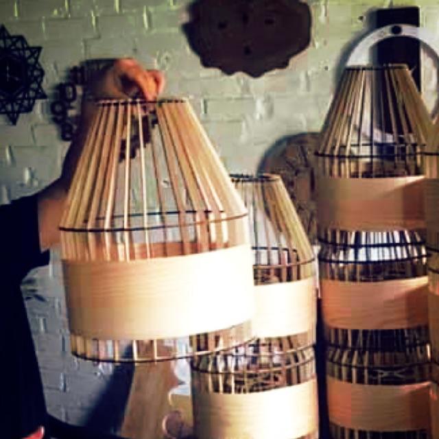 Đèn gỗ trang trí _ đèn gỗ thả trần