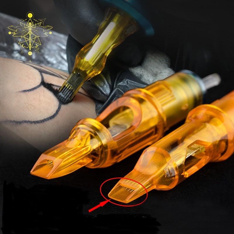 5 kim 14RS tròn đánh bóng Dragon yellow Cho máy pen xăm hình và xăm thẩm mĩ