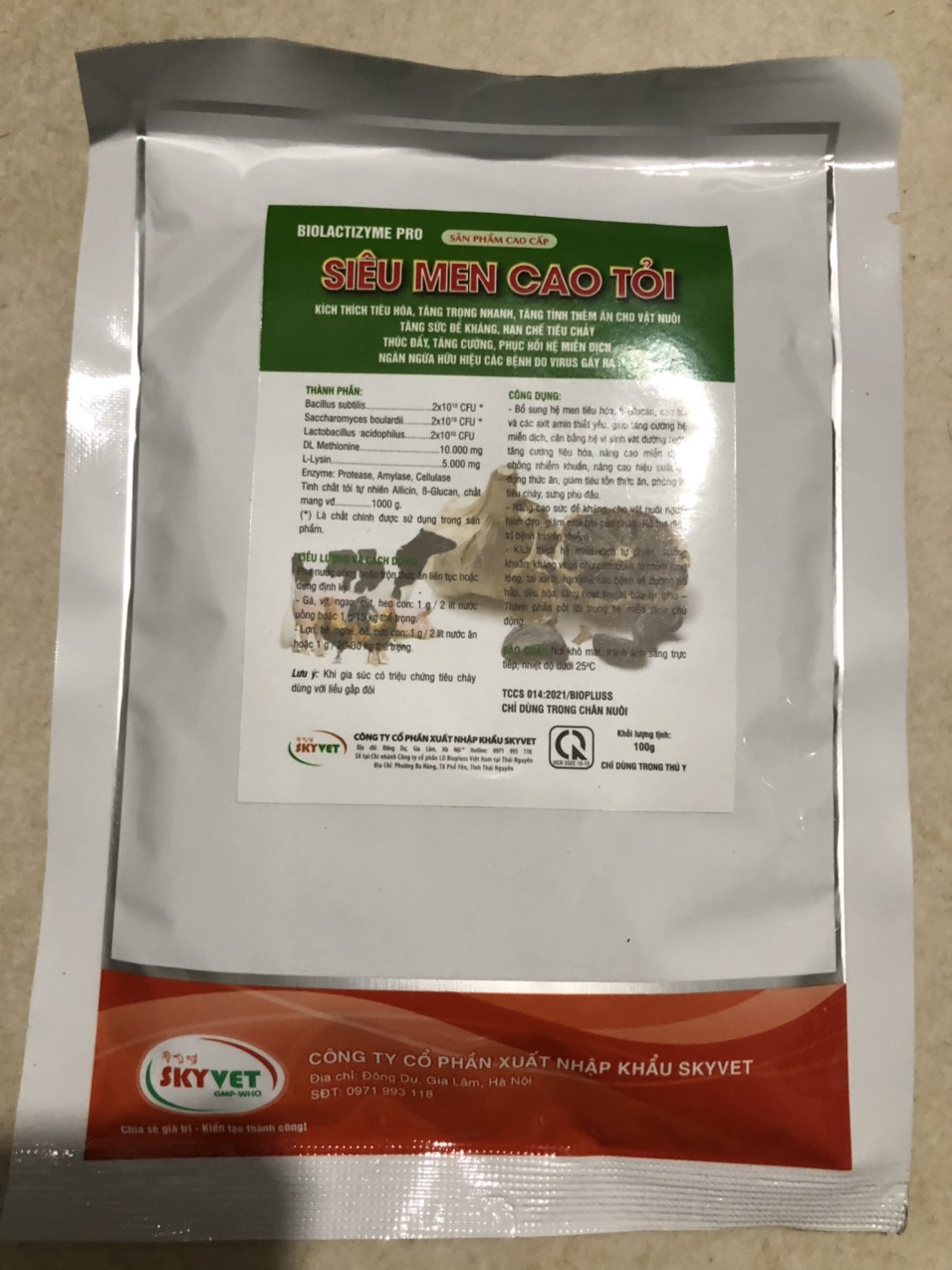 Thuốc thú y, Siêu men cao tỏi (100g-Skyvet) dùng cho chó, mèo, gia súc, gia cầm