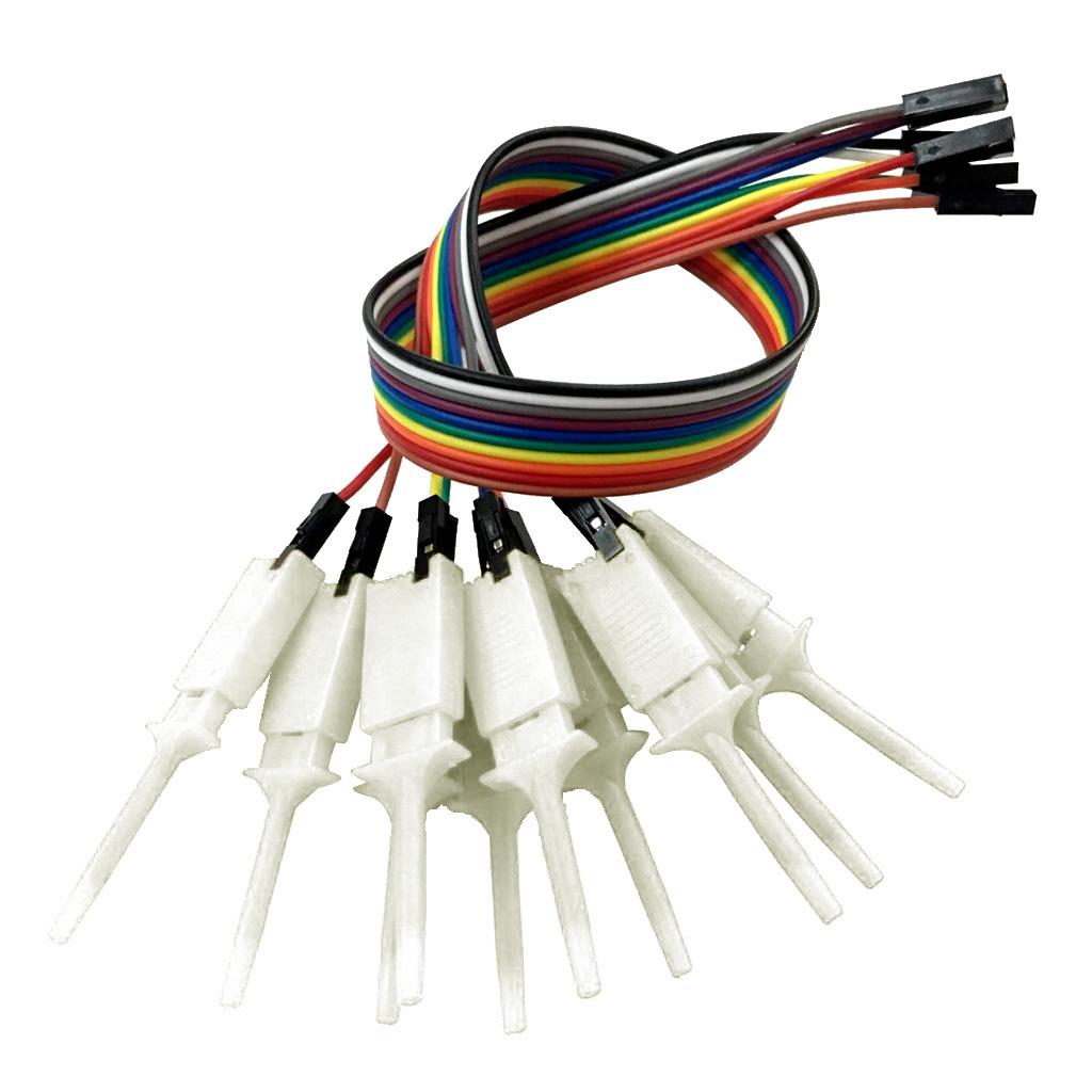 20 Pieces Logic Analyzer Cable Probe Test Hook Clip Line White+Black